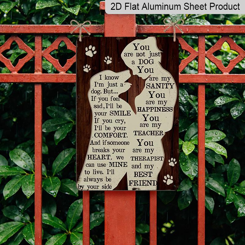 2D Flat - 1pc of Vintage Aluminium Metal Sign for Dog Lovers - Perfect Wall Art Decoration for Home, Living Room, Backyard, Veterinary Clinic, or