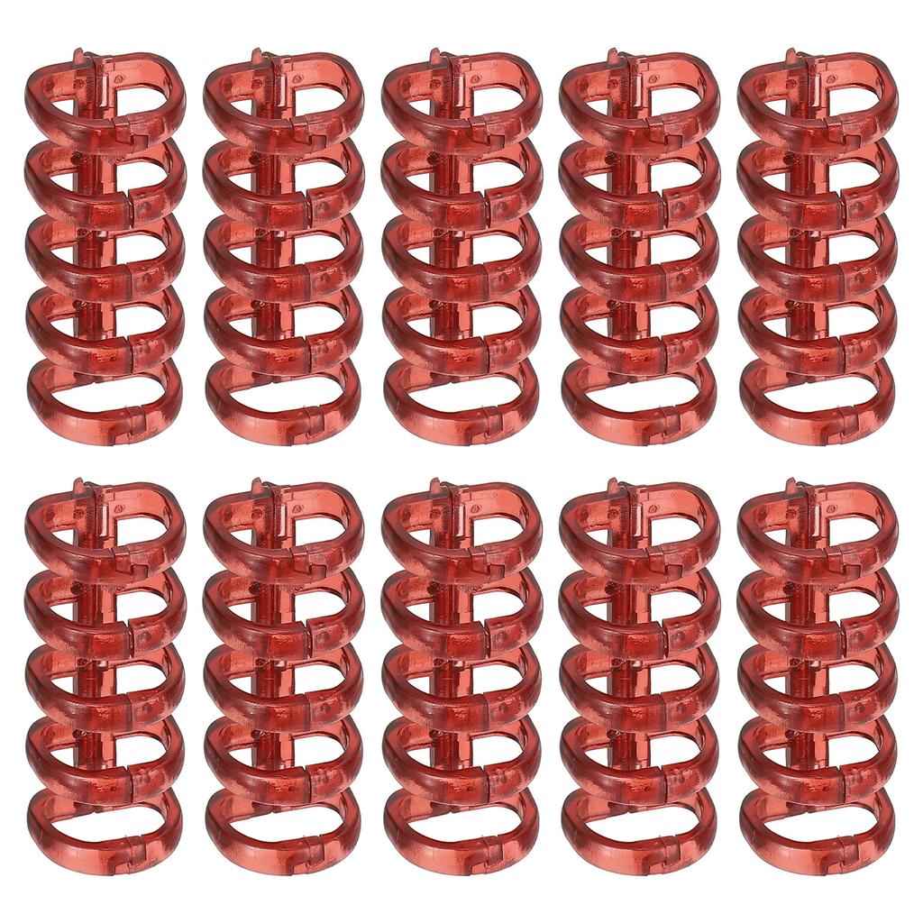 10/20Pcs 5-Ring Binding Spines Snap Split Binder Rings Plastic Round Loose-Leaf Rings Comb Folio Binder Stationery Office Supply
