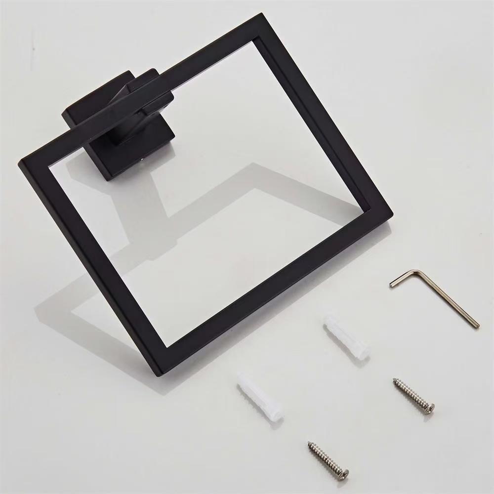 Tuqiu Black Towel Hanger Wall Mounted Antique Towel Rack Nickel Bathroom Stainless Steel owel Bar Rail Chrome Towel Holder