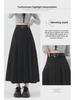 Women's Pleated Mid-Length Skirts - High Waist, Slimming, Elegant for Spring and Summer