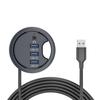 USB 3.0 Desk Hub with SD/TF Card Reader for Office Desktop