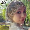 Handmade Tassel Headscarf Hat: Hui Muslim Hair Cover Lace Veil