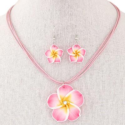 Kit di orecchini per collana, set di orecchini pendenti con fiori, creativi ed eleganti, in corda multistrato, leggeri, per appuntamenti, vacanze in spiaggia
