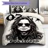 Ozzy Osbourne Black White Rock Legend Portrait Print 3 Pieces Duvet Cover Set Heavy Metal Bedding Bedroom Decor Without Pillow Core Comforter