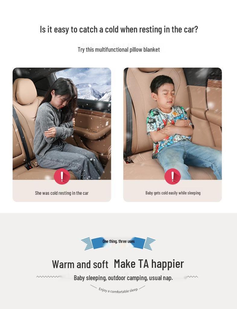 XPeng Original Car Pillow Blanket: Dual-Use Throw Pillow and Lumbar Support for Car Interior Decoration