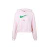 Abbigliamento sportivo Felpa sportiva con cappuccio da donna con stampa logo 3D Felpe rosa CU5109-663