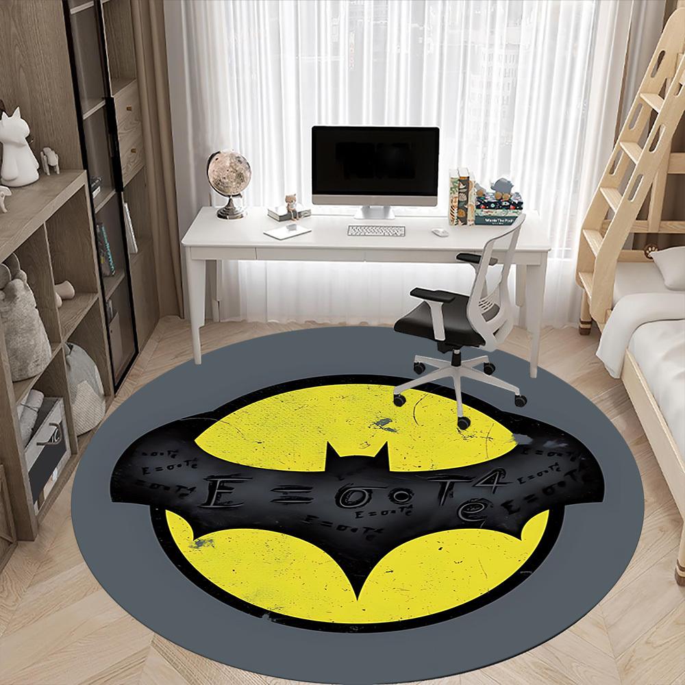 1pc Batman Office Round Area Rug, Under Office Chairs Bedroom Living Room Home Decor, Room Deco, Available in Various Sizes