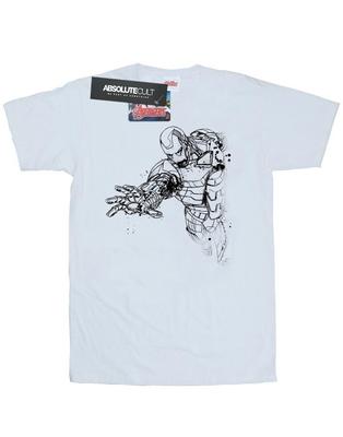 Mens Avengers Iron Man Mono Line T-Shirt