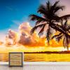 Tropical Beach Wallpaper Sunset Ocean Mural Living Room Bedroom Home Decor