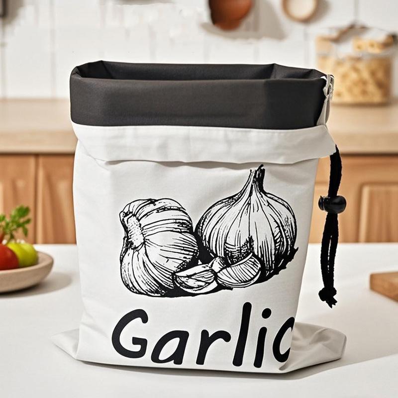 Potato Onion Garlic Storage Bag Durable Kitchen Vegetables Storage Pouch Drawstring Food Storage Bags with Zipper