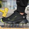 Drehknopf Sicherheitsschuhe Herren Stiefel Verbundstoff Zehenkappe Anti-Quetsch Arbeitssneaker Durchtrittsichere Arbeitssicherheitsschuhe Schutzstiefel