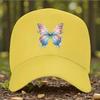 Watercolor Butterfly Baseball Cap Adjustable Polyester Summer Outdoor Sun Hat Unisex