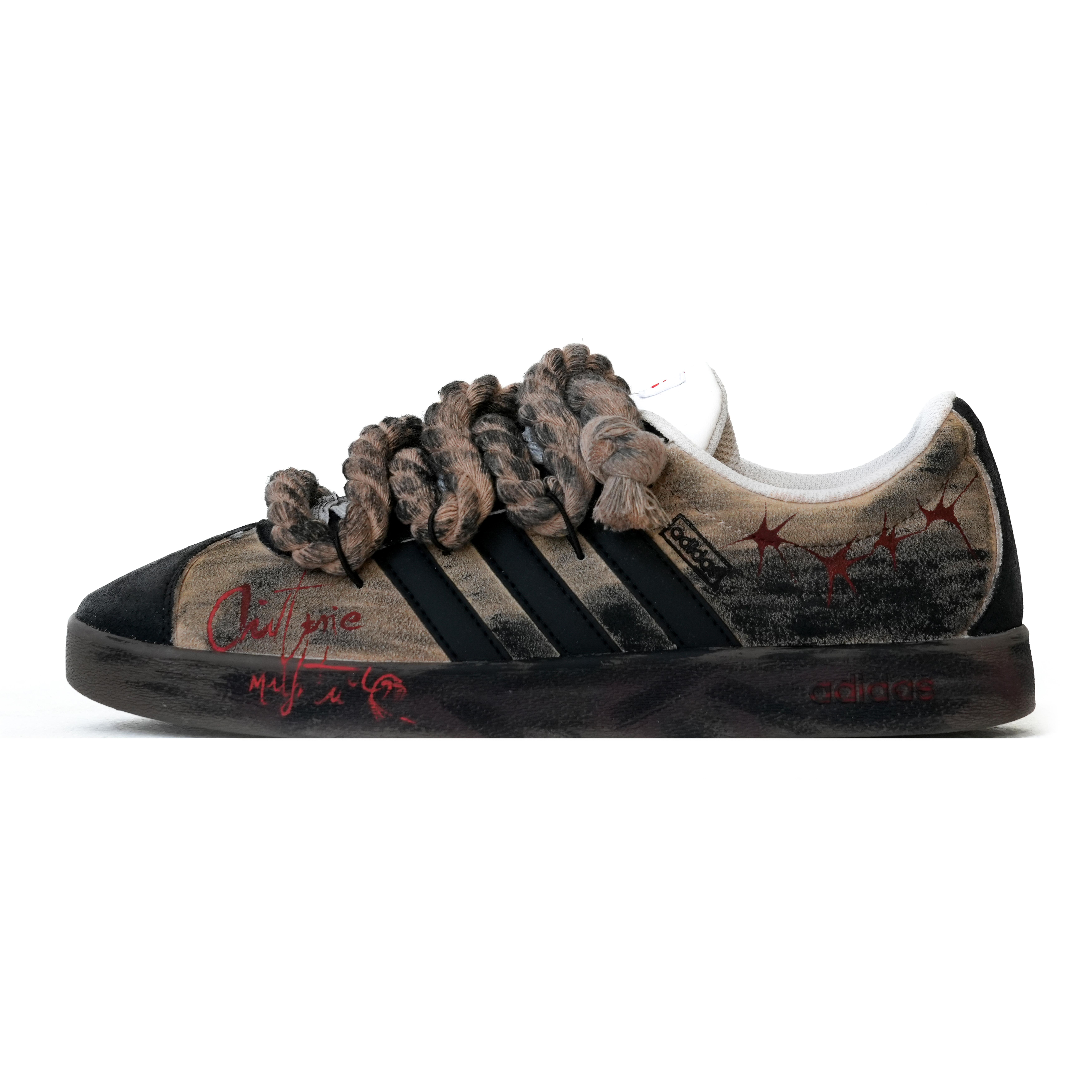 

Adidas Slip Resistant Abrasion Resistant Low top Skateboard Shoes Unisex Black Brown HQ1802(Team112-) 41⅓