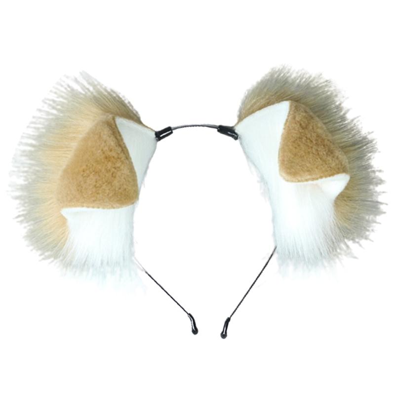 Role Play Beast Ears Headband Plush Hairband Role Play Anime Costume Headdress Female Teens Cosplay Headgear Accessories