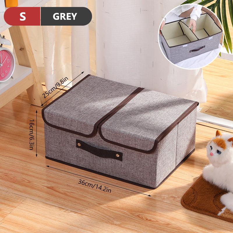 

Ящик для хранения в спальне - складной ящик для хранения с крышкой, органайзер для одежды и разных вещей, новинка 2024 г.