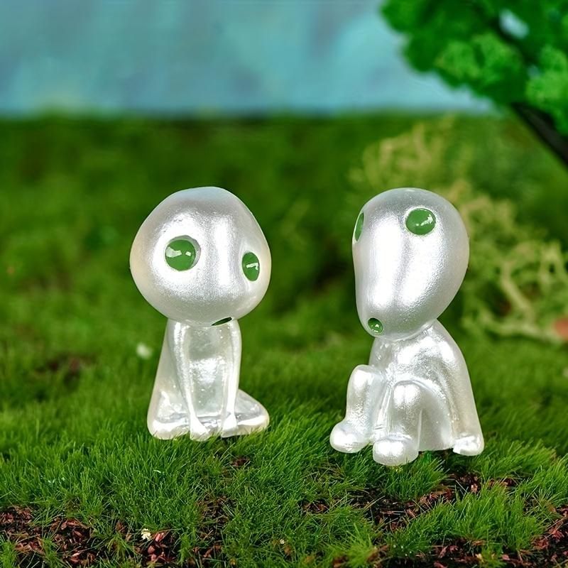 10Pcs Luminous Alien Ghost Glow In Dark Micro Garden Plants Pot Bonsai Tree Fairy Elves Garden Statue Potted Decoration