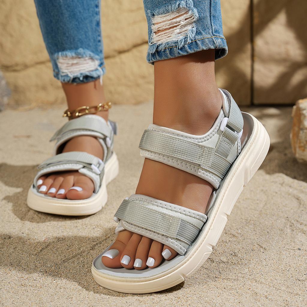 Women's Velcro Sandals: Summer Beach & Casual Footwear for Teens