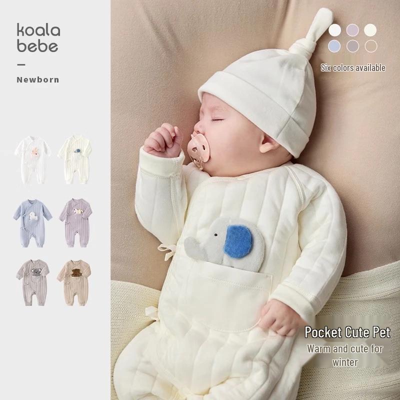 Baby Cotton-Padded Animal Pocket Romper 59