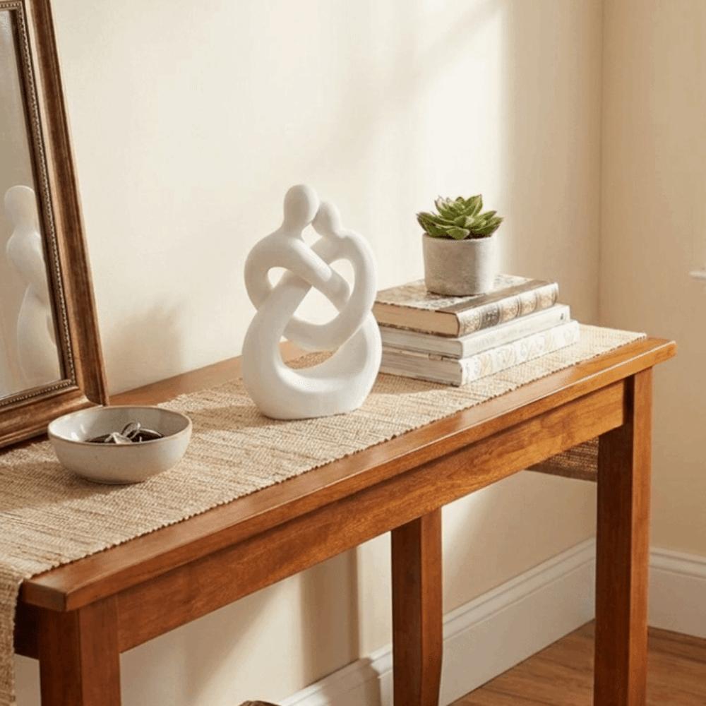 Abstract Design 3D Printed Figure Romantic Couple Embracing Sculpture  Home Decoration