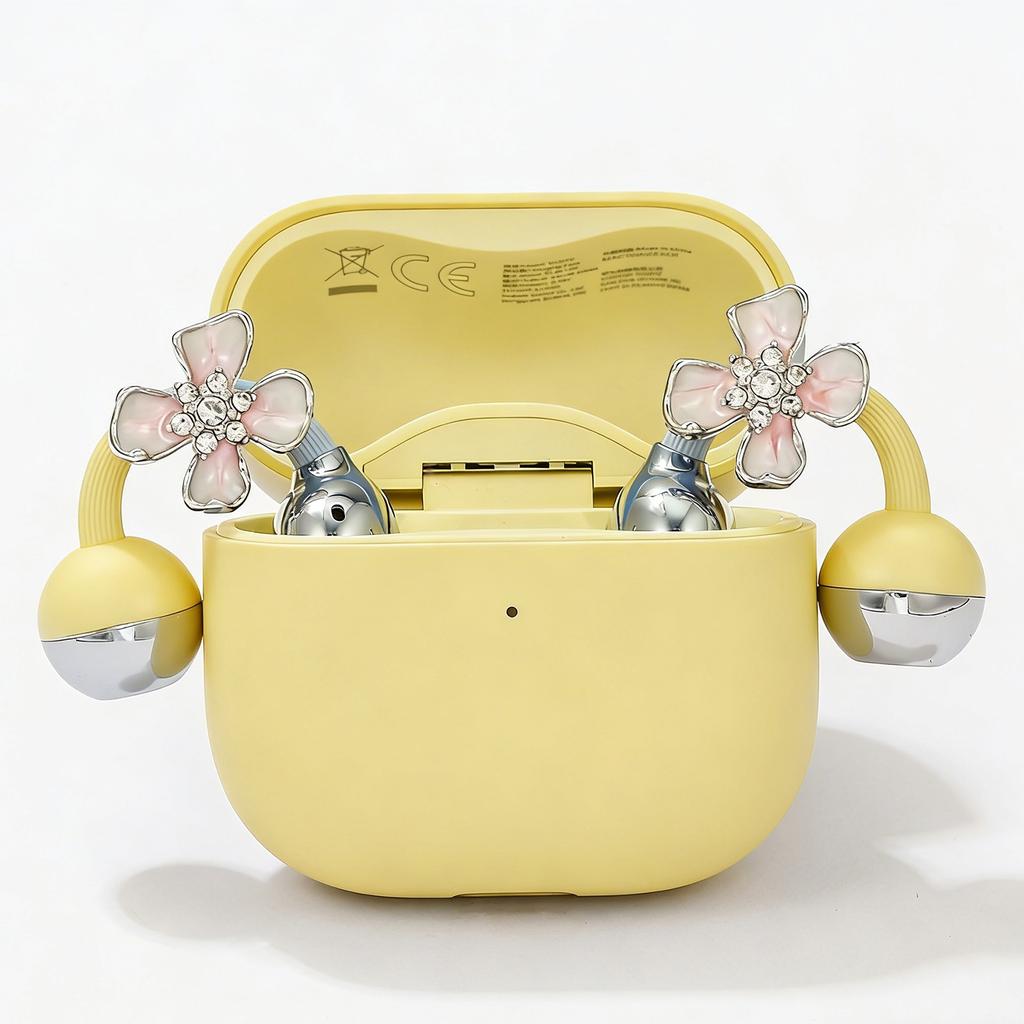 Zircons Flower Ear Hook Adornment Headphone Rhinestones Buckles For FreeClip 1 2 Decoration