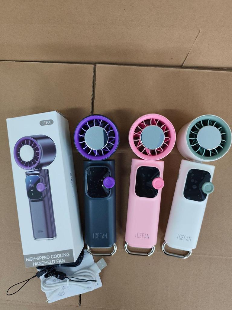 New Portable Folding Handheld Fan with Semiconductor Cooling & Digital Display