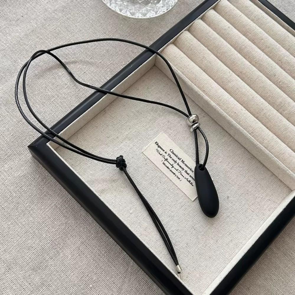 Adjustable Sweater Chain Metal Long Rope Chain Simple Pendant Necklace  Clothing Accessory