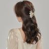 Exquisite Cat's Eye Flower Hair Clip for Women - Medium Size Alloy Claw for Spring & Summer