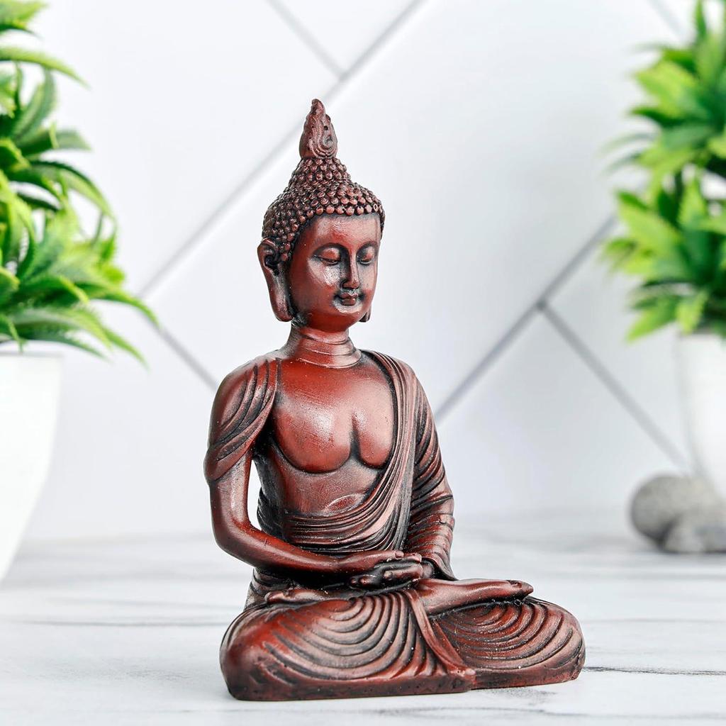 Neue sitzende meditierende Buddha-Statue Schauobjekt Idol Heimdekorationsartikel für Wohnzimmer und Geschenke
