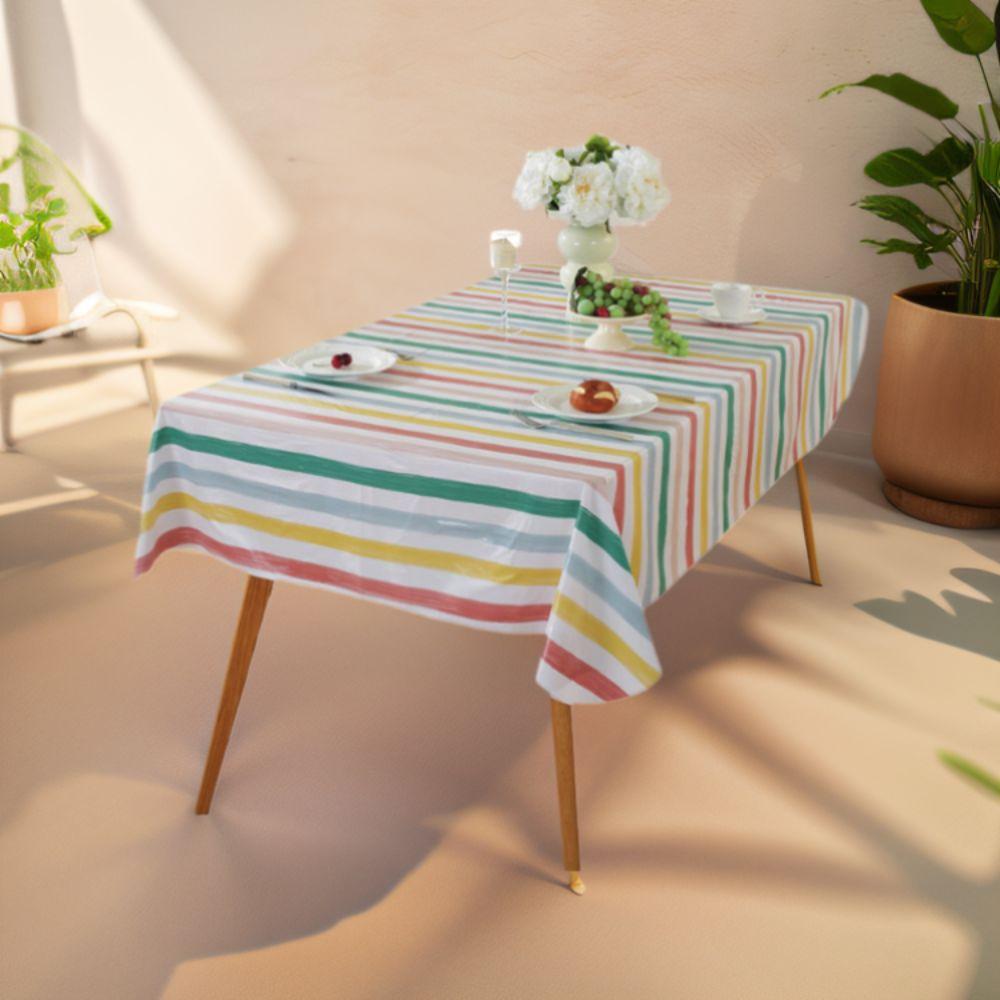 Oil-proof Waterproof Tablecloths PVC Table Decor Cloth Soft Table Cover Kitchen