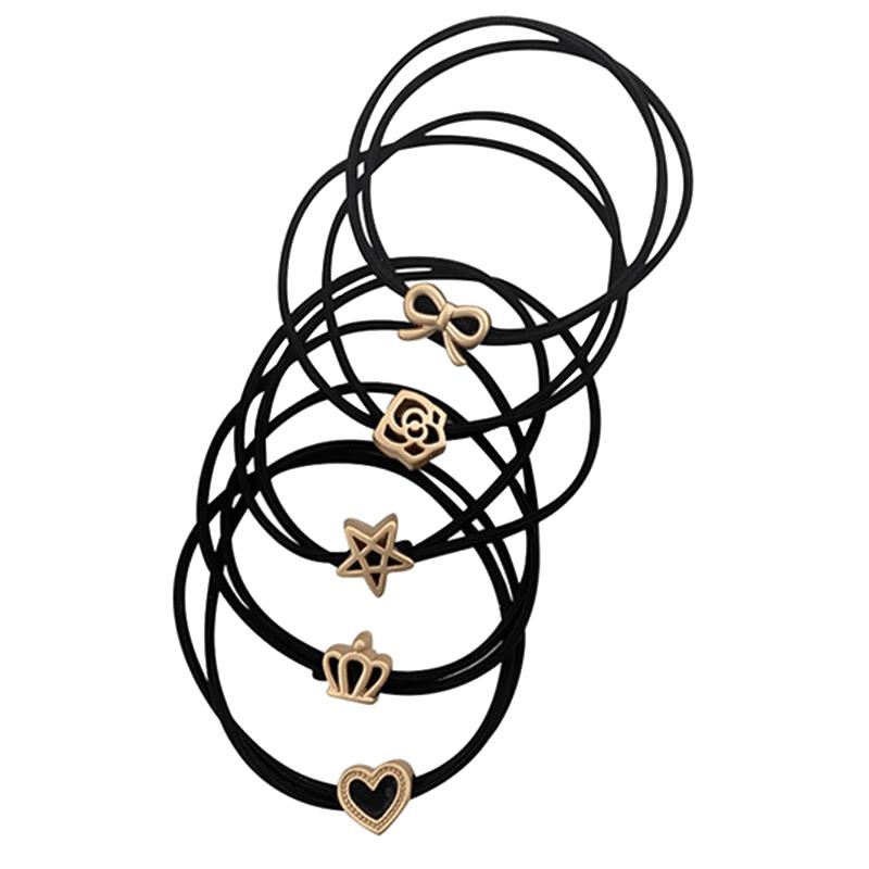 Women s Elegant Elastic Hair Ties 5-Piece Set