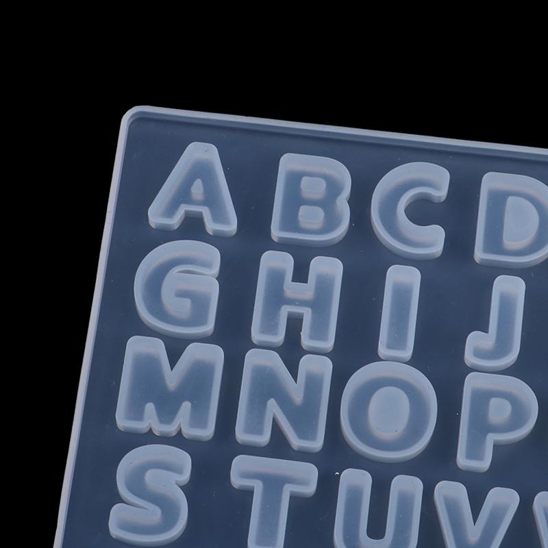 Transparente Form für Epoxidharz, große Alphabet- und Zahlen-Silikonform