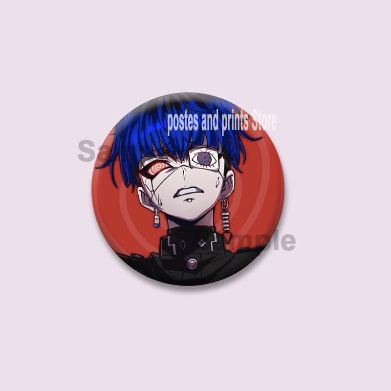Anime Game Series The Hundred Line Last Defense Academy Badge Cartoon Round Brooch Pins on Backpack Hat Accessories Jewelry Gift