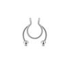 Women Fake Piercing Nose Ring Hoop Septum Piercing Nose Clip Rock HipHoop Stainless Steel Magnet Fashion Body Jewelry