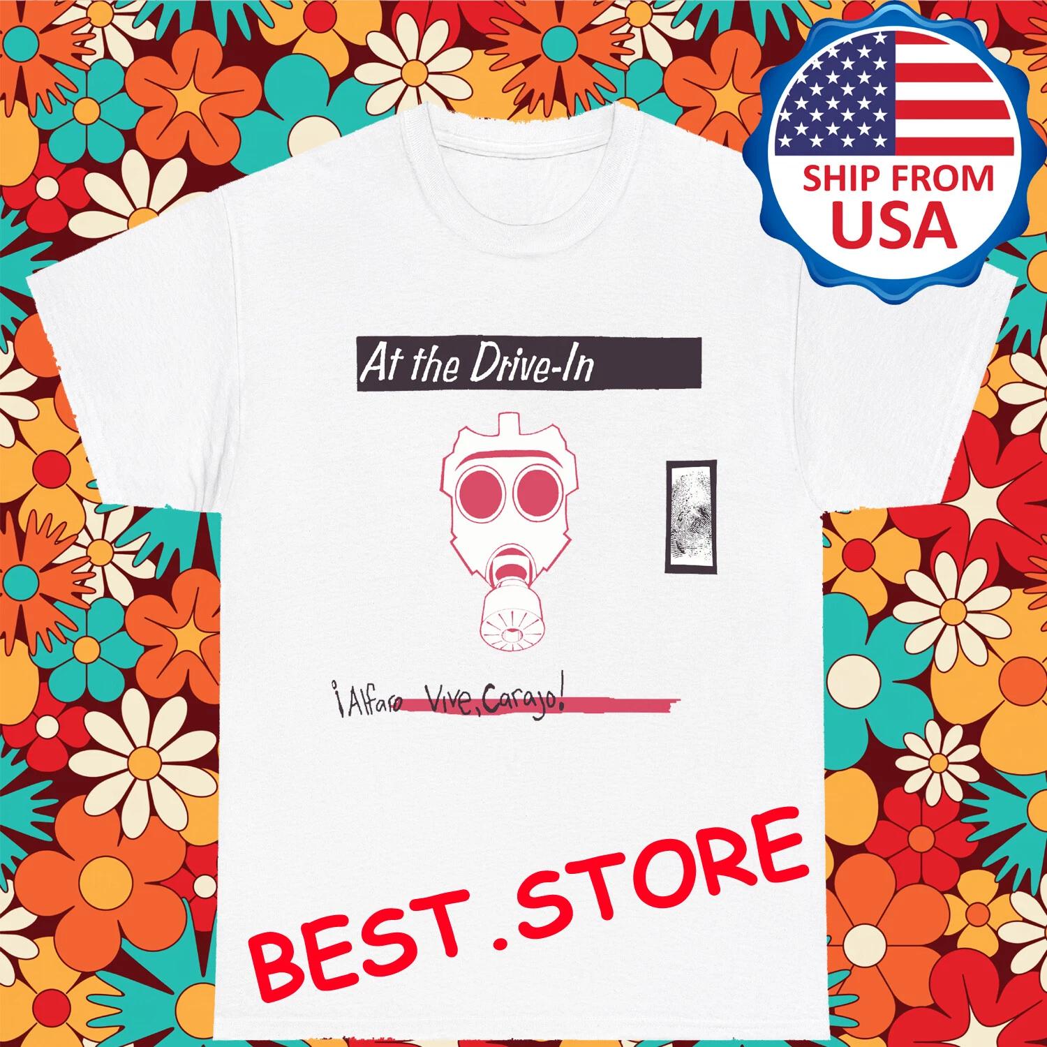 At The Drive In Alfaro Vive Carajo Men s White Size S-5XL S