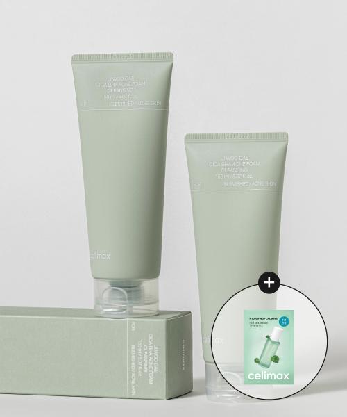 [Free Cica Pack (1 Sheet)] Cica BHA Foam Cleansing 150ml (2 Pieces)