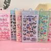 Solid 3D Cartoon Embossed Stickers for Girls - Cute DIY Rewards and Decorative Crystal Stickers