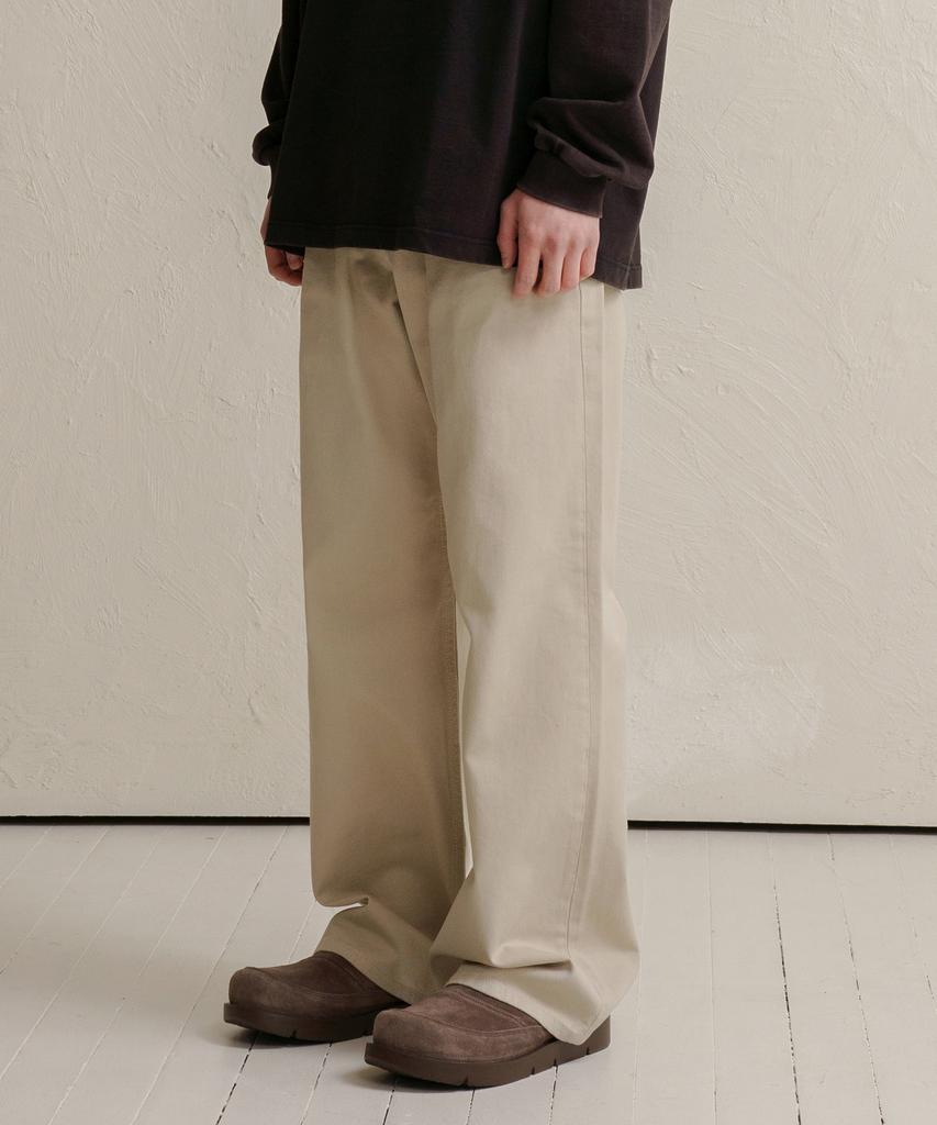DENMADE Den0602 Extra Wide Cotton Pants (Light Beige)