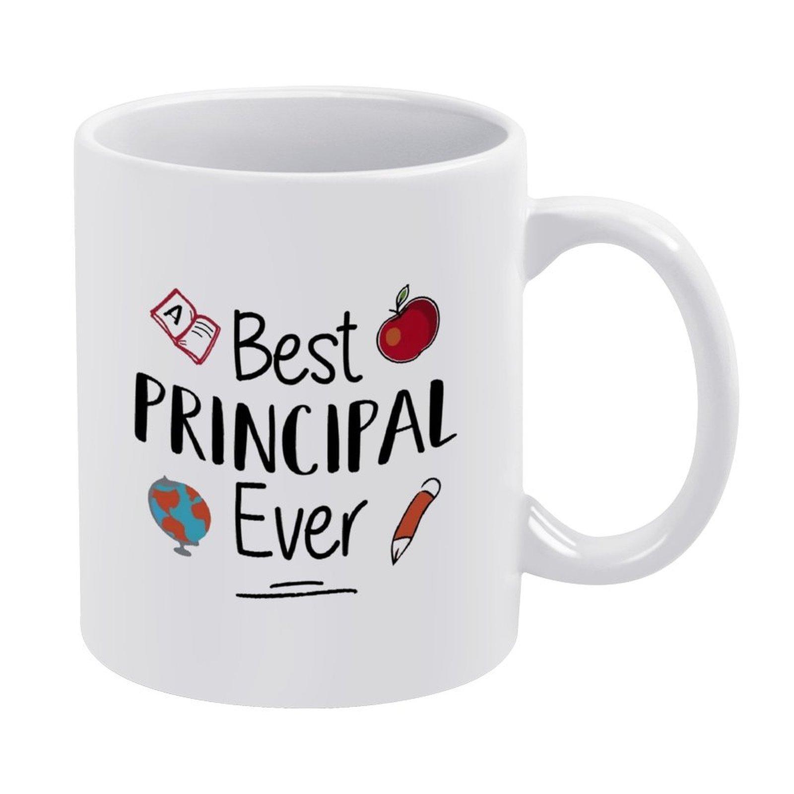 

1pc 11oz white coffee mug with double-sided print, minimal funny design, dishwasher safe, good for home or office