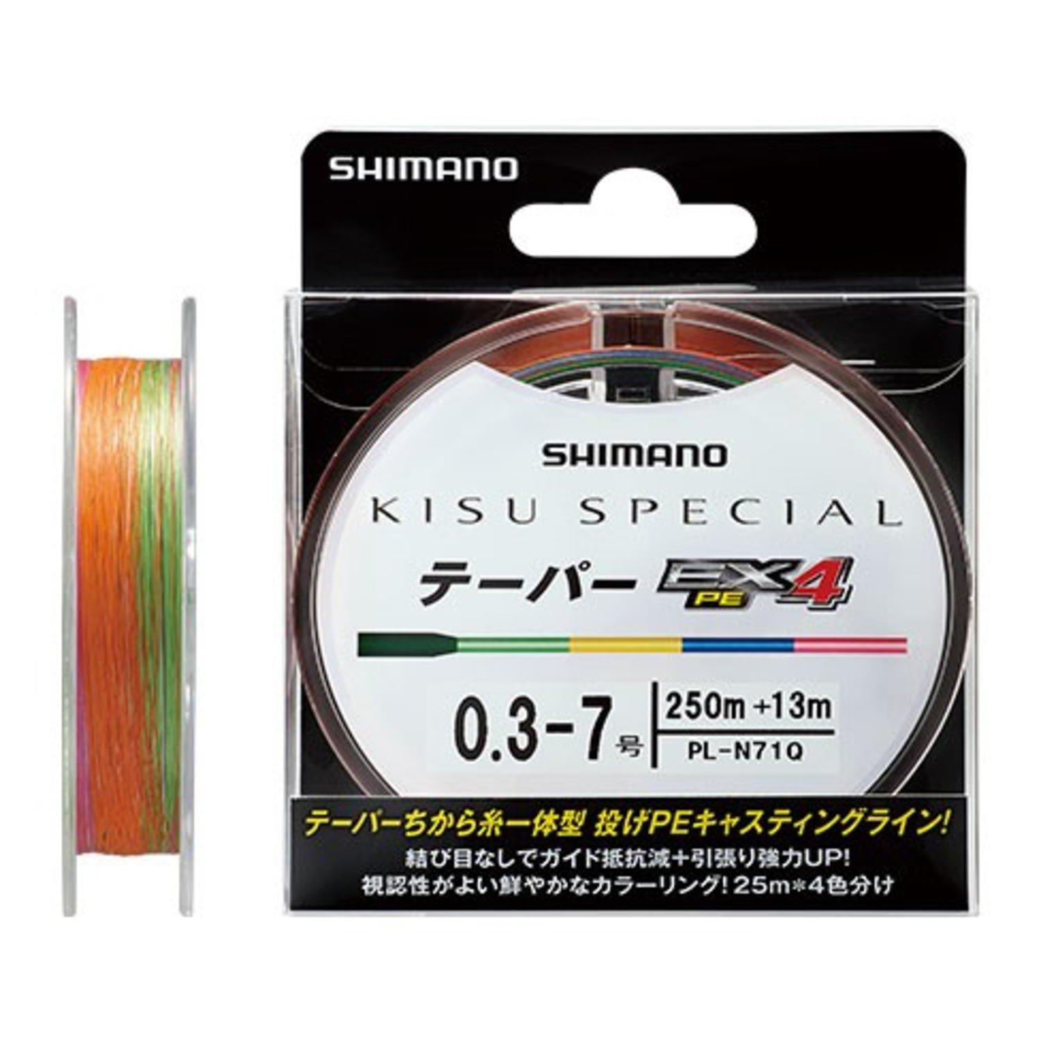 Shimano Kiss Special EX4 PE Tapered Fishing Line, 263m, 0.3 (PL-N71Q)