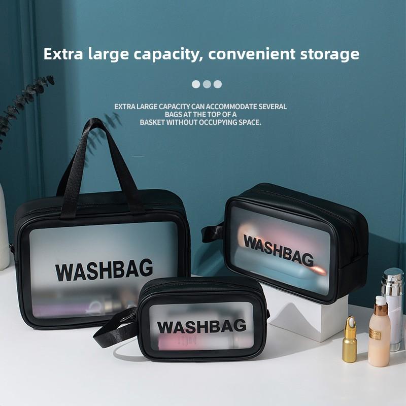 TPU Cosmetic bag2020New Super Popular ins Large Capacity Portable Women's Travel Waterproof Toiletries Storage Bag