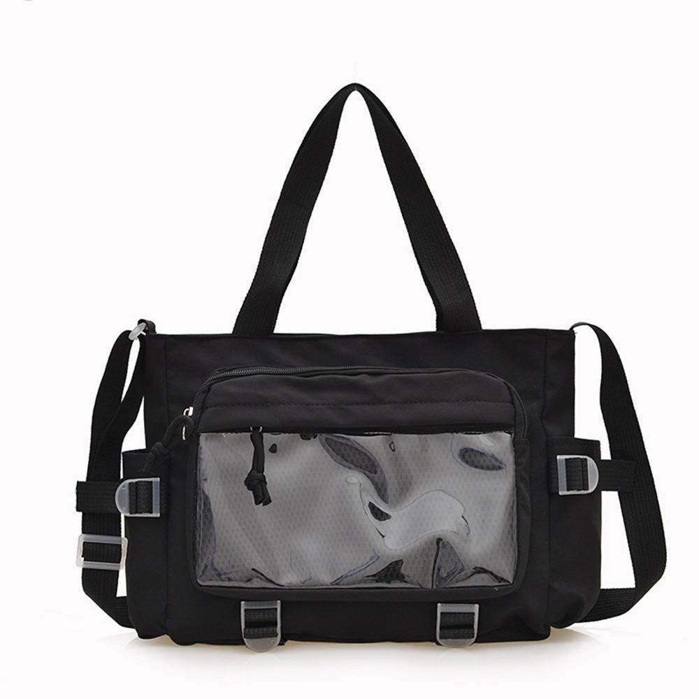 Harajuku JK Shoulder Bag Large Capacity Lolita Handbag Lovely Transparent Itabag  Shopping