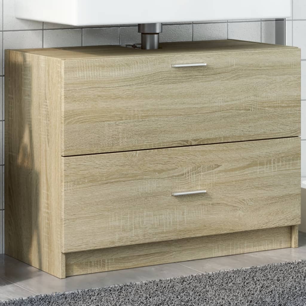 Washbasin Cabinet In Sonoma Oak 78 X 37 X 59 Cm Particleboard