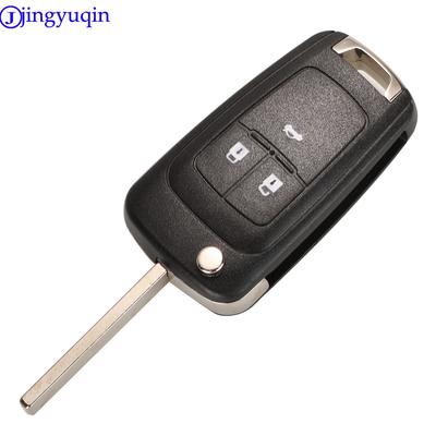 Jingyuqin 3B Folding Remote Car Key Shell For Chevrolet Cruze Epica Lova Camaro Impala 2 3 4 5 Button HU100 Blade Case Cover