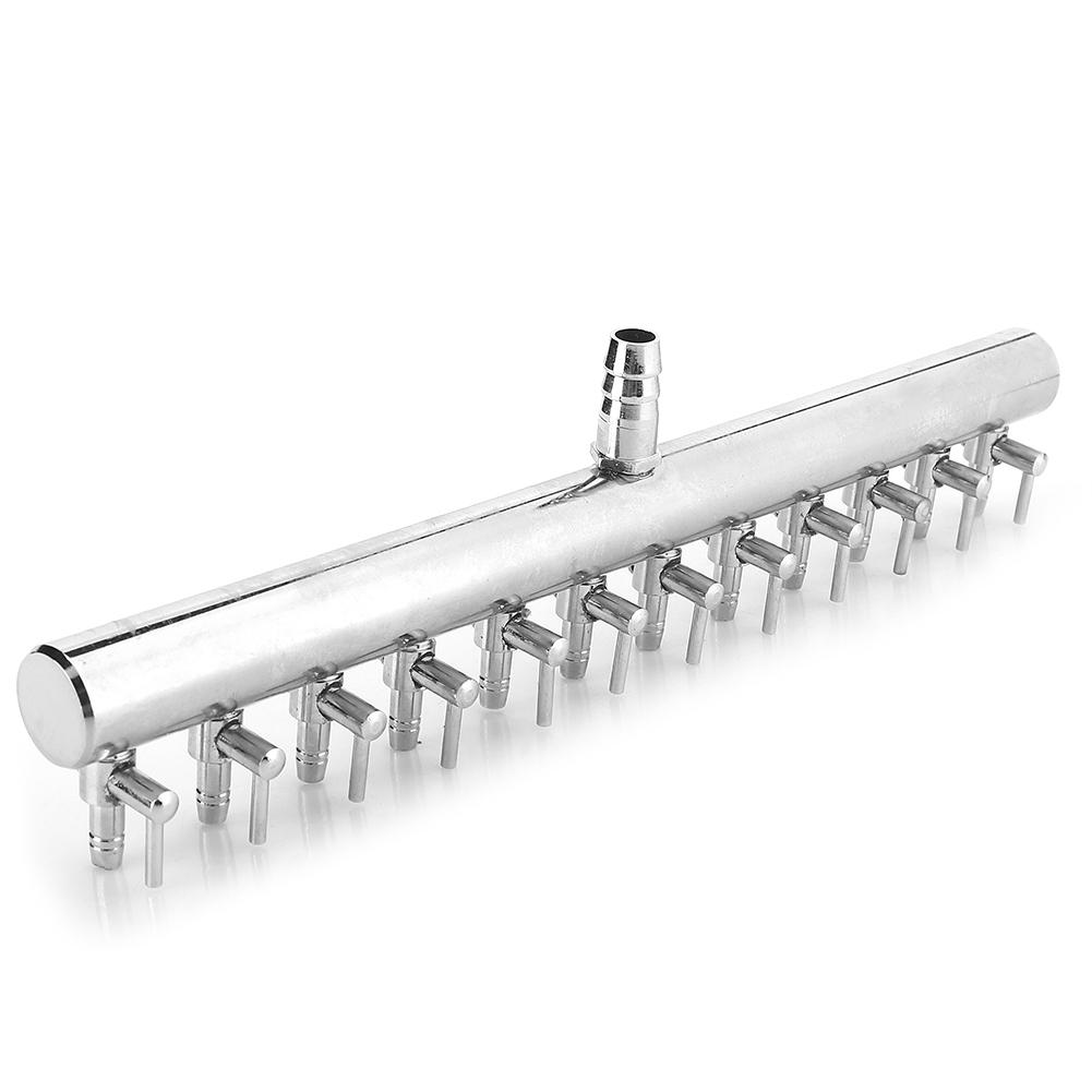 12 Joints Aquarium Air Flow Control Valve Fish Tank Stainless Steel Regulator Accessories