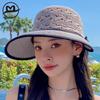 Korean Style Women's Foldable Wide Brim Sun Hat - UV Protection & Breathable Straw for Summer