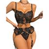 European and American Style Hot-selling Models, Complex Heavy Industry Metal Chain Splicing Perspective Mesh Polka Dot Sexy Underwear Set, Spot