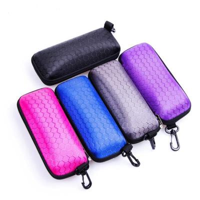 1PC Compressive Honeycomb Zipper Spectacle Case Sunglasses Case Black Sunglasses Zipper Bag Sun Case Variety Multicolor