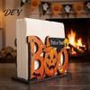 Wooden Paper Towel Dispenser Halloween Napkin Holder, Ghost Pumpkin Decorative Tabletop Tissue Dispenser, Spooky Party Accessories Storage Organizer