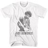 Jimi Hendrix Playing Guitar Men's T Shirt Rock Music Merch