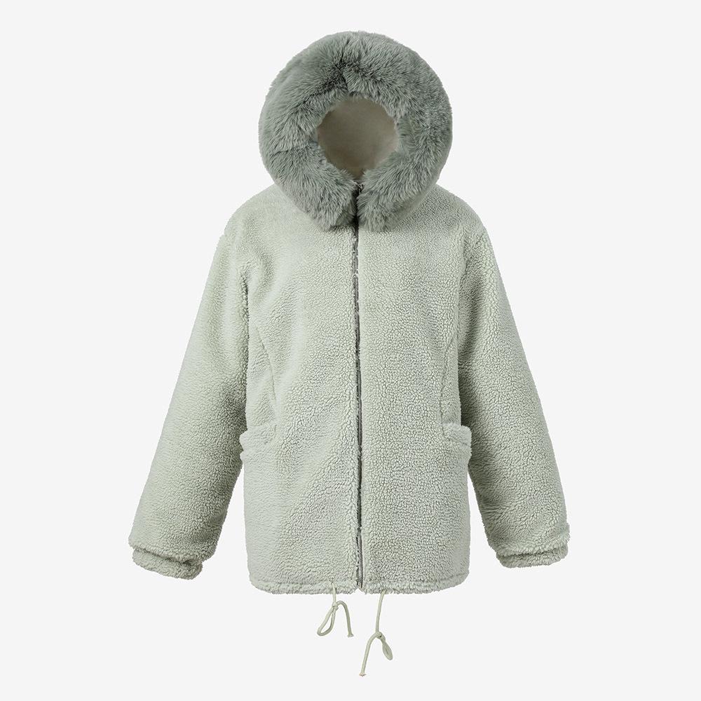 Winter Velvet Thickened Imitation Fur Coat Women's Warm Windproof Wool Medium and Long Lamb Wool Coat Removable Fur Collar